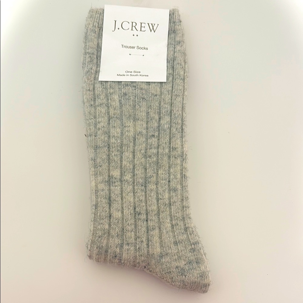 3for$10-J. Crew Gray Ribbed Crew Socks one size